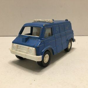 Vintage 1975 Tootsie Toys Police Van Blue Diecast 1297 Rescue VIDEO